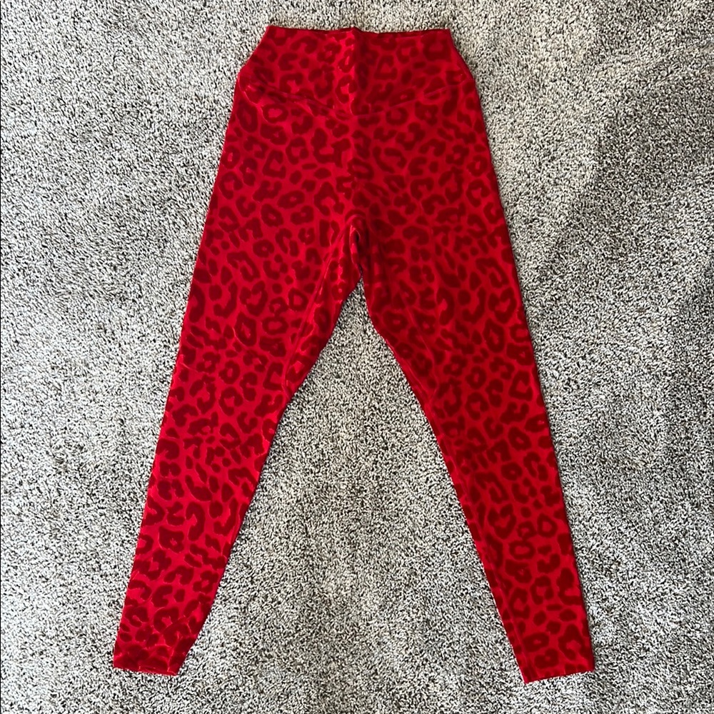 Balance Athletica (now Vitality) Red Leopard Print Leggings